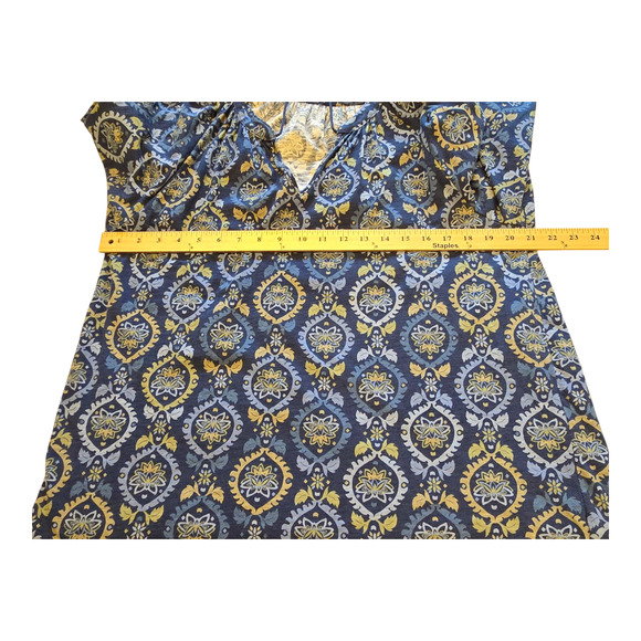 Croft & Barrow Top Womens XXL Multicolor 3/4 Sleeve Paisley Print Maximalist - Picture 6 of 8